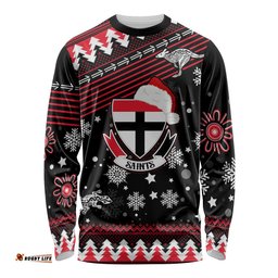 Custom St Kilda Saints Football Long Sleeve T-shirt Christmas 2023