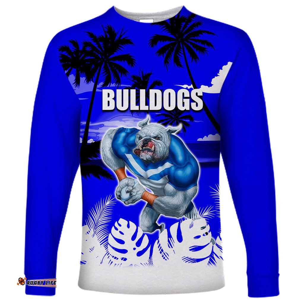 NRL Bulldogs Long Sleeve T-shirt Summer Style