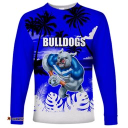 NRL Bulldogs Long Sleeve T-shirt Summer Style