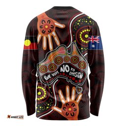 Australia Indigenous Long Sleeve T-shirt We Vote NO To Division Aboriginal Map 01