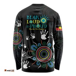 NAIDOC 2024 Indigenous Aboriginal Long Sleeve T-shirt The Fire Burns Forever