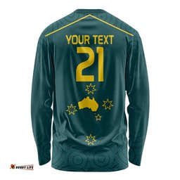 Custom Australia Rugby Long Sleeve T-shirt Proud of Aussie Kangaroo