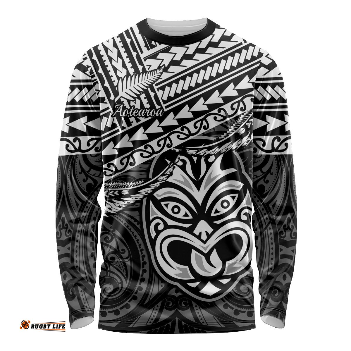 Personalised Matariki New Zealand Long Sleeve T-shirt Maori New Year Tiki Black Version