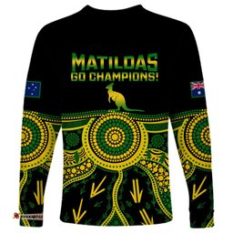 Australia Soccer Long Sleeve T-shirt Aboriginal Go Matildas World Cup