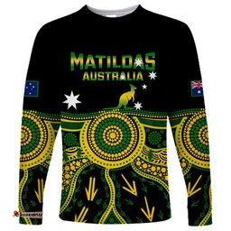 Australia Soccer Long Sleeve T-shirt Aboriginal Go Matildas World Cup