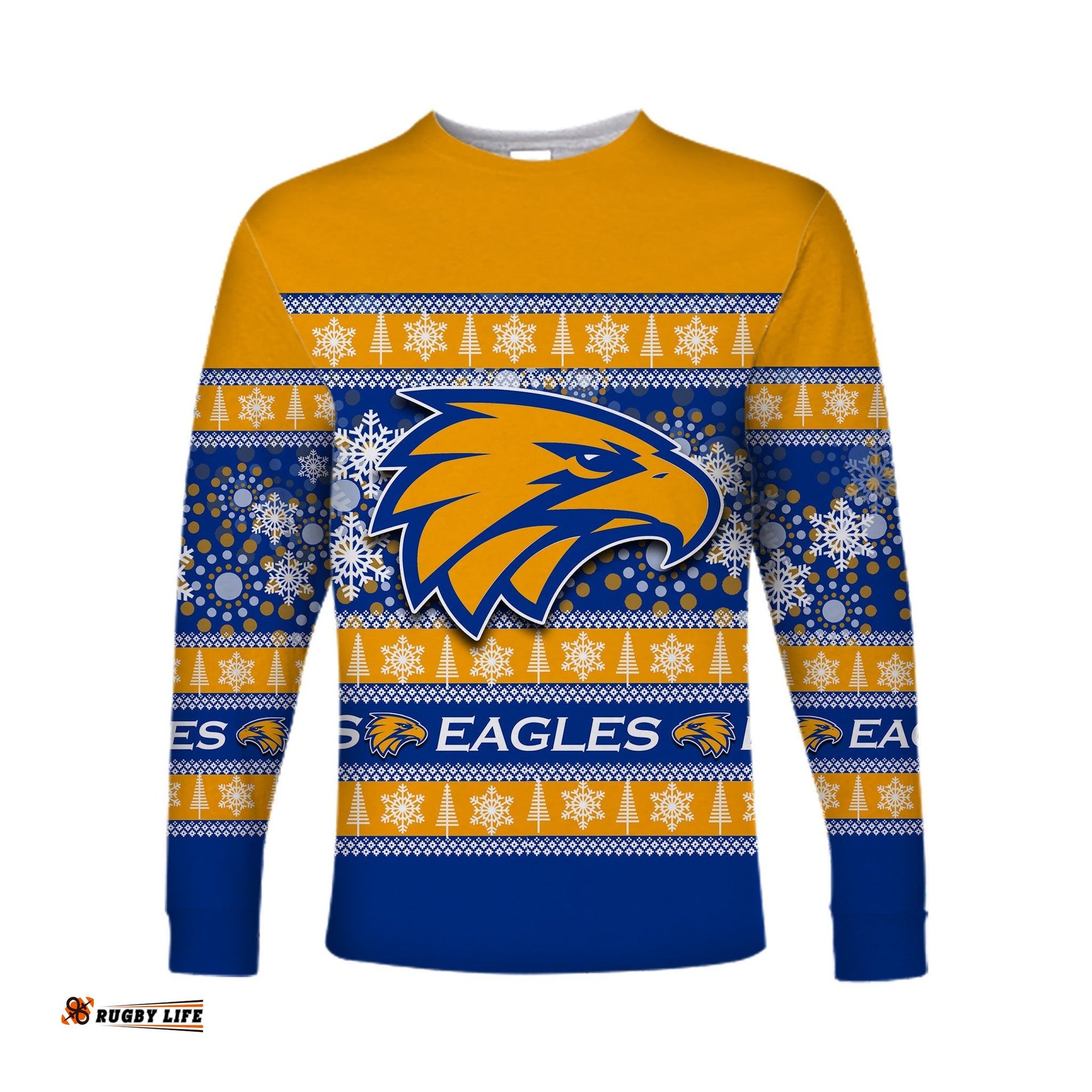 West Coast Eagles Long Sleeve T-shirt Christmas Style