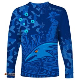AFL ANZAC Adelaide Crows Long Sleeve T-shirt Camouflage