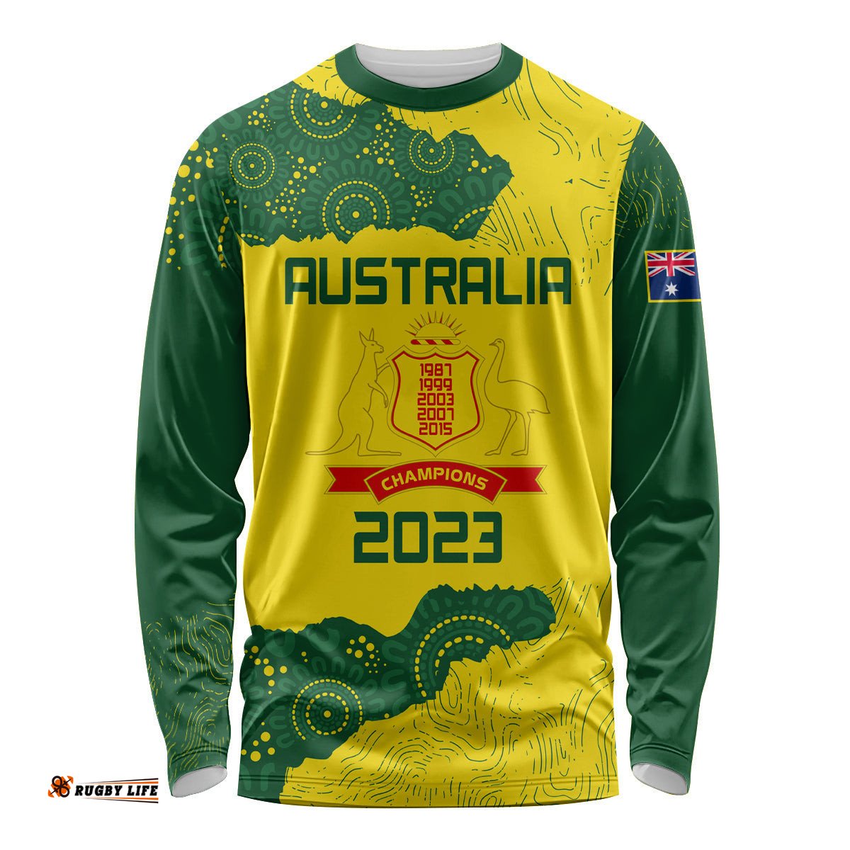 Australia Cricket Long Sleeve T-shirt History Commemorative World Cup Winners