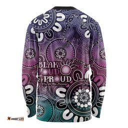 NAIDOC Week 2024 Fire Burning Long Sleeve T-shirt Aboriginal Dots Pink Art