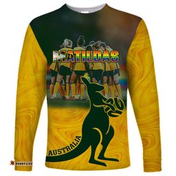 Custom Matildas Pride Long Sleeve T-shirt LGBT Kangaroo Australian Proud