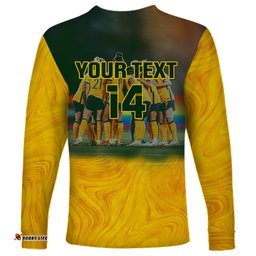 Custom Matildas Pride Long Sleeve T-shirt LGBT Kangaroo Australian Proud