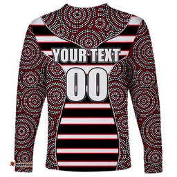 AFL Saints Long Sleeve T-shirt Mix Dot Aboriginal