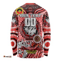 Custom NAIDOC Week 2024 Dragons Long Sleeve T-shirt Mascot Rugby