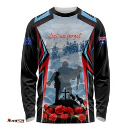 Australia ANZAC Day Long Sleeve T-shirt Gallipoli Soldiers Simple Style