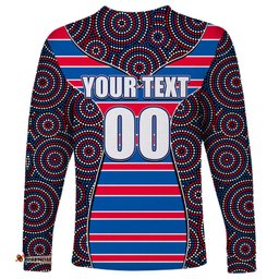AFL Bulldogs Long Sleeve T-shirt Mix Dot Aboriginal
