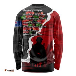 Anzac Day Camouflage Long Sleeve T-shirt Ode of Remembrance