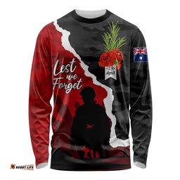 Anzac Day Camouflage Long Sleeve T-shirt Ode of Remembrance