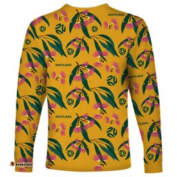 Aussie Matildas Long Sleeve T-shirt Football Australia Silver Princess Unique