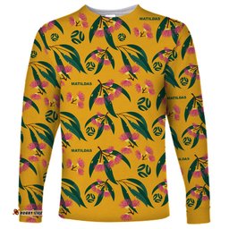 Aussie Matildas Long Sleeve T-shirt Football Australia Silver Princess Unique