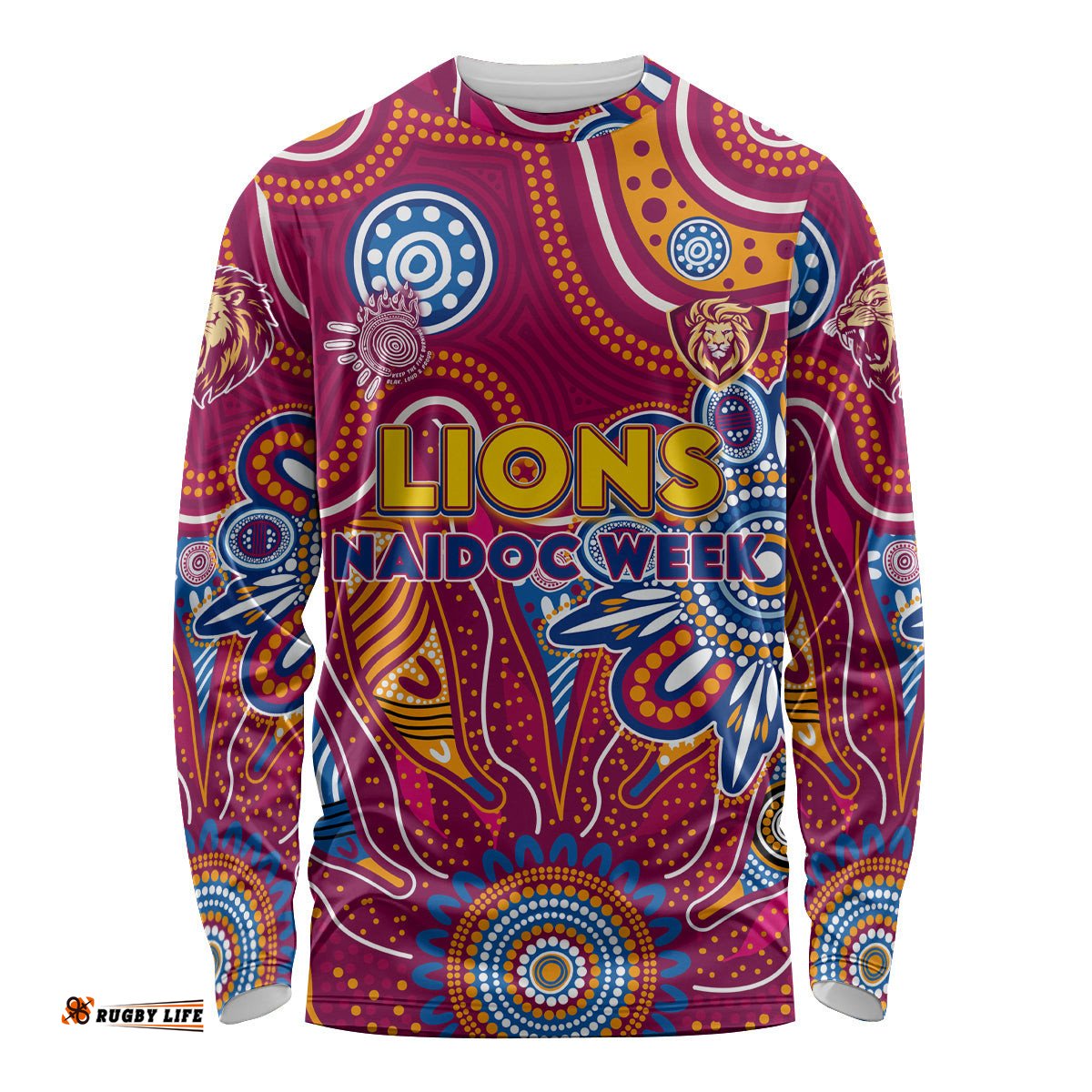 Personalised Crows NAIDOC Week 2024 Long Sleeve T-shirt Aussie Aboriginal Art