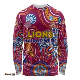 Personalised Crows NAIDOC Week 2024 Long Sleeve T-shirt Aussie Aboriginal Art