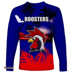 NRL Roosters Long Sleeve T-shirt Summer Style