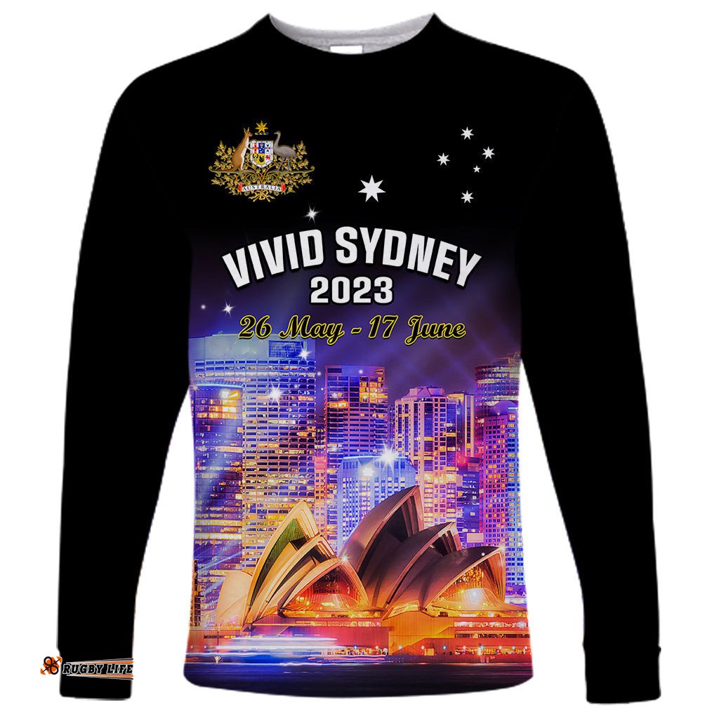 Australia Vivid Sydney Long Sleeve T-shirt Aussie Proud Sydney Opera House