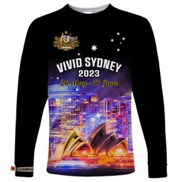 Australia Vivid Sydney Long Sleeve T-shirt Aussie Proud Sydney Opera House