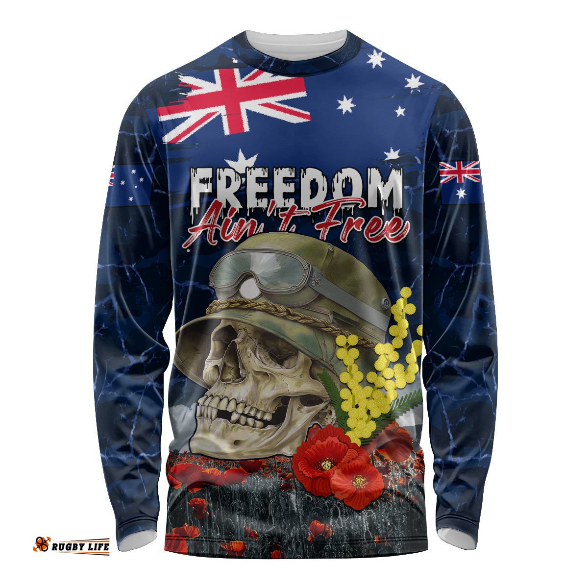 Australia ANZAC Day Long Sleeve T-shirt Freedom Ain't Free
