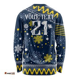 Custom Cowboys Rugby Long Sleeve T-shirt Born Tough Bred Proud Christmas 2023