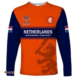 Netherlands Cricket Long Sleeve T-shirt Dynamic Version 2023