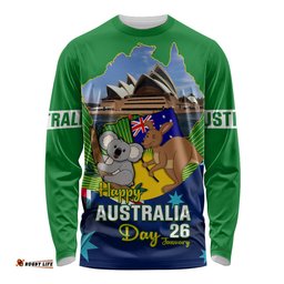 Australia Day Long Sleeve T-shirt 2024 Proud To Be Australian National Color