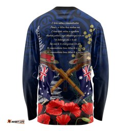 Anzac Day Aussie Mix Maori In Memories Long Sleeve T-shirt