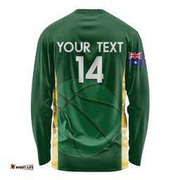 Custom Australia Basketball Long Sleeve T-shirt Go Champions Aussie Opals National Color