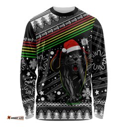 Custom Panthers Rugby Long Sleeve T-shirt Go The Mighty Panthers Christmas Unique