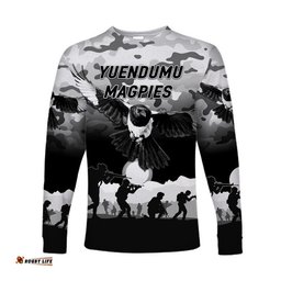 Yuendumu Magpies Football Club ANZAC Long Sleeve T-shirt Simple Style