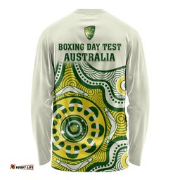 Australia Cricket Long Sleeve T-shirt Boxing Day Test Indigenous Art