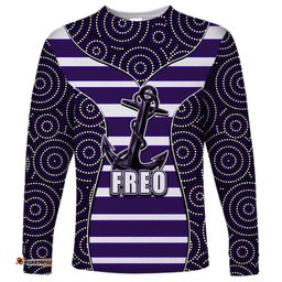 AFL Freo Long Sleeve T-shirt Mix Dot Aboriginal