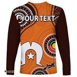 Custom Personalised NAIDOC Week Long Sleeve T-shirt Lizard Aboriginal