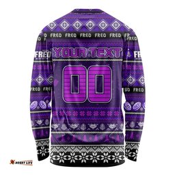 Personalized Freo Football Xmas Long Sleeve T-shirt Australia AFL Mascot