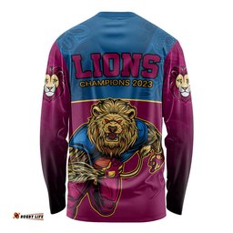 AFL Lions Champions Long Sleeve T-shirt Proud Brisbane Aboriginal