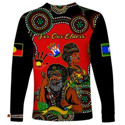Australia NAIDOC Long Sleeve T-shirt Niabali Indigenous For Our Elders