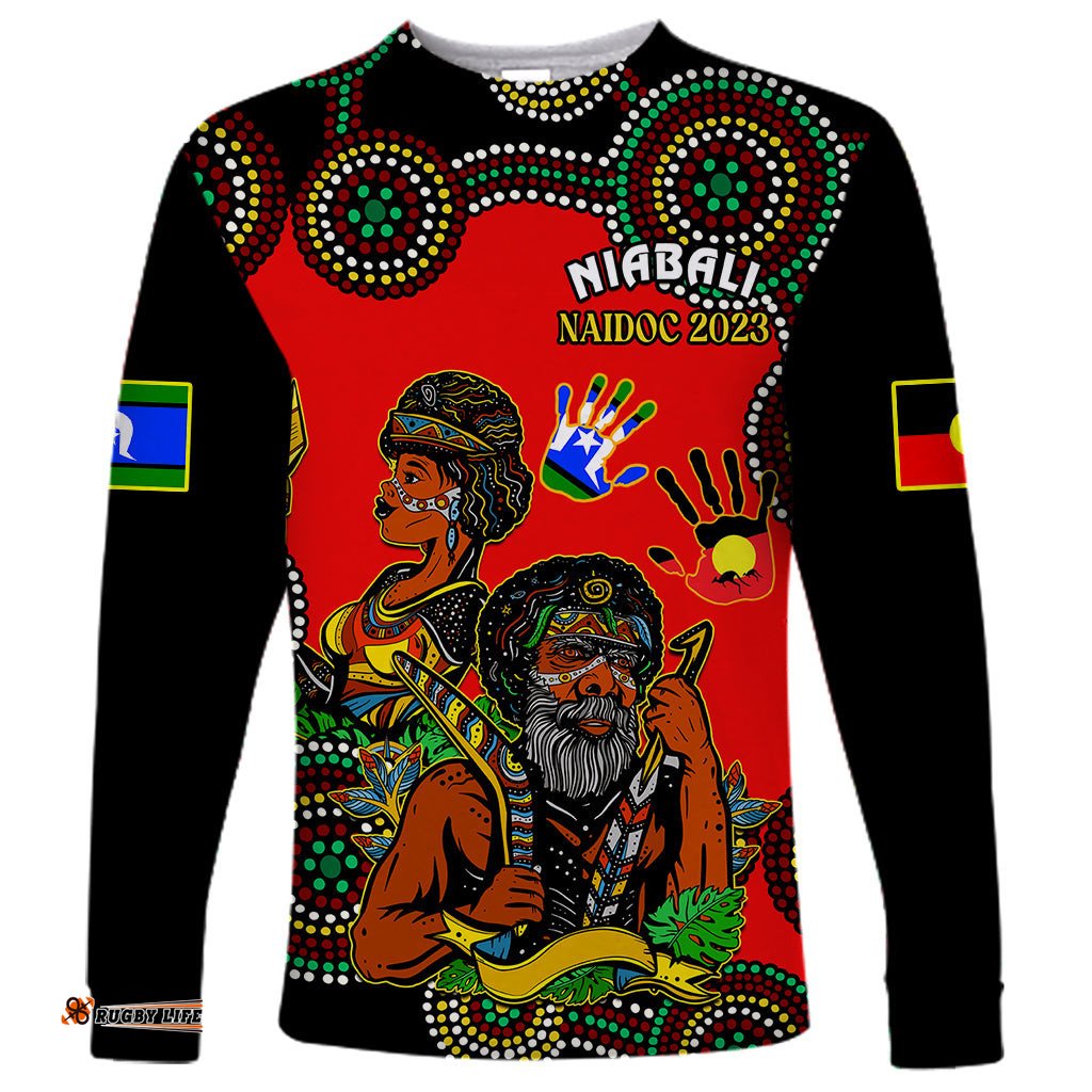 Australia NAIDOC Long Sleeve T-shirt Niabali Indigenous For Our Elders