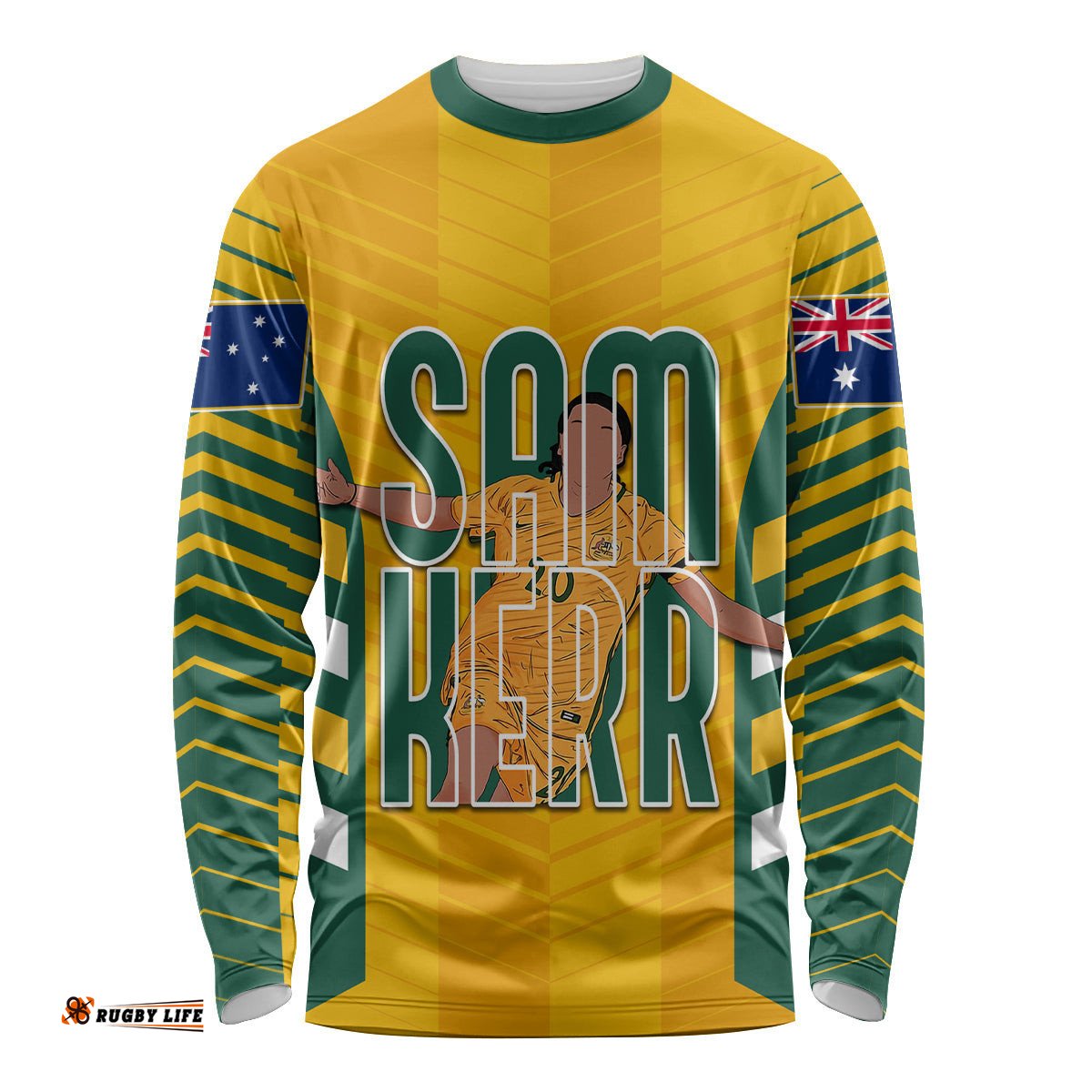 Custom Australia Matildas Long Sleeve T-shirt Sam Kerr Legend