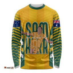 Custom Australia Matildas Long Sleeve T-shirt Sam Kerr Legend