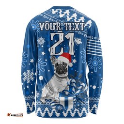 Custom Bulldogs Rugby Long Sleeve T-shirt Christmas 2023