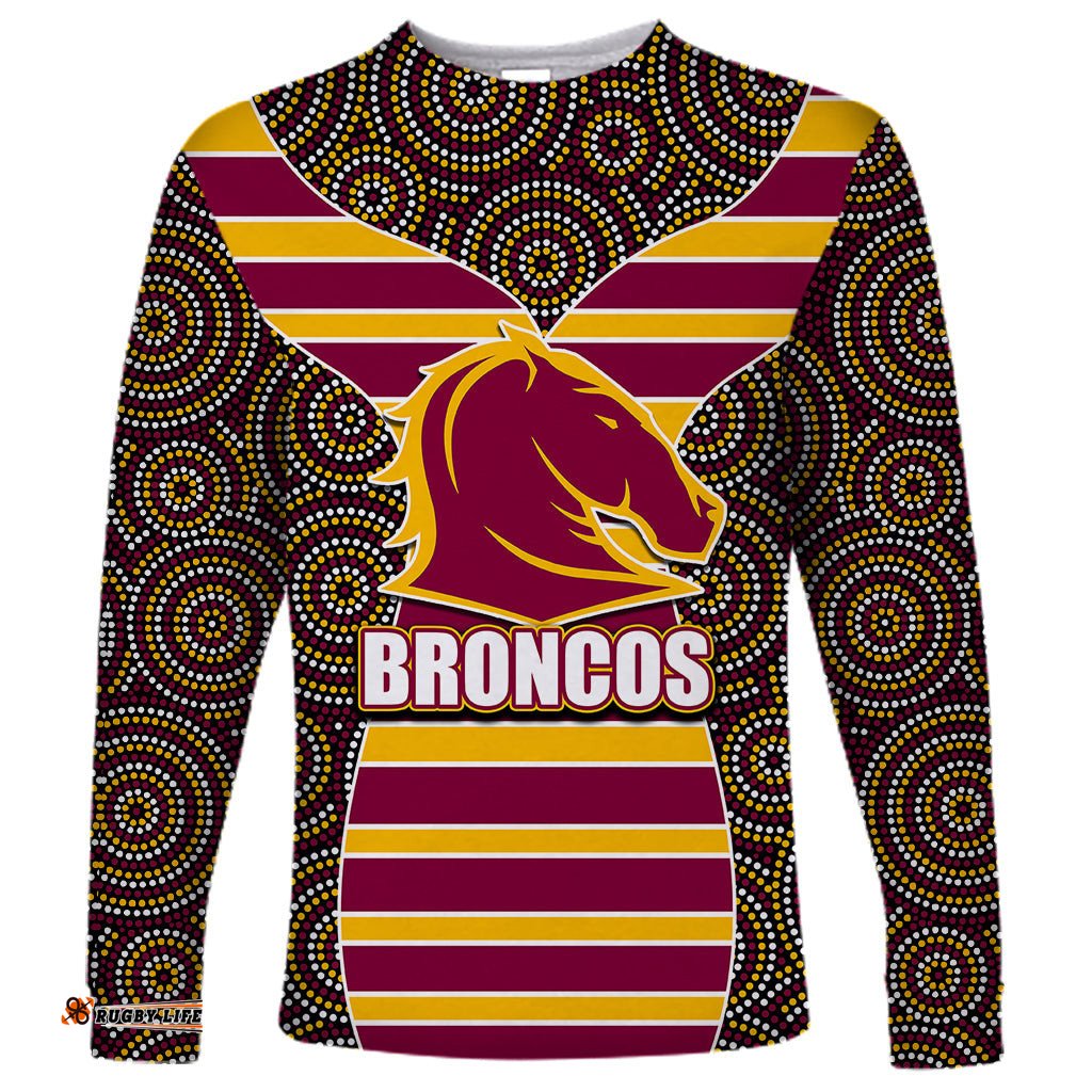 NRL Boncos Long Sleeve T-shirt Mix Dot Aboriginal