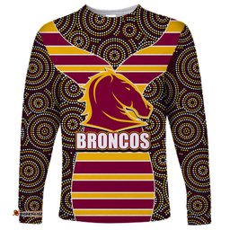 NRL Boncos Long Sleeve T-shirt Mix Dot Aboriginal