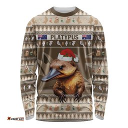 Aussie Platypus Long Sleeve T-shirt Merry Christmas