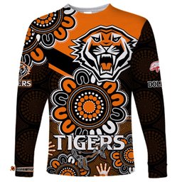 NRL Wests Tigers Combine Dolphins Rugby Long Sleeve T-shirt Aboriginal